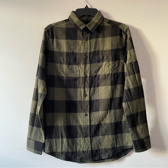 H&M Mens Plaid Button Down Flannel cotton Shirt -X S - Picture 4 of 10